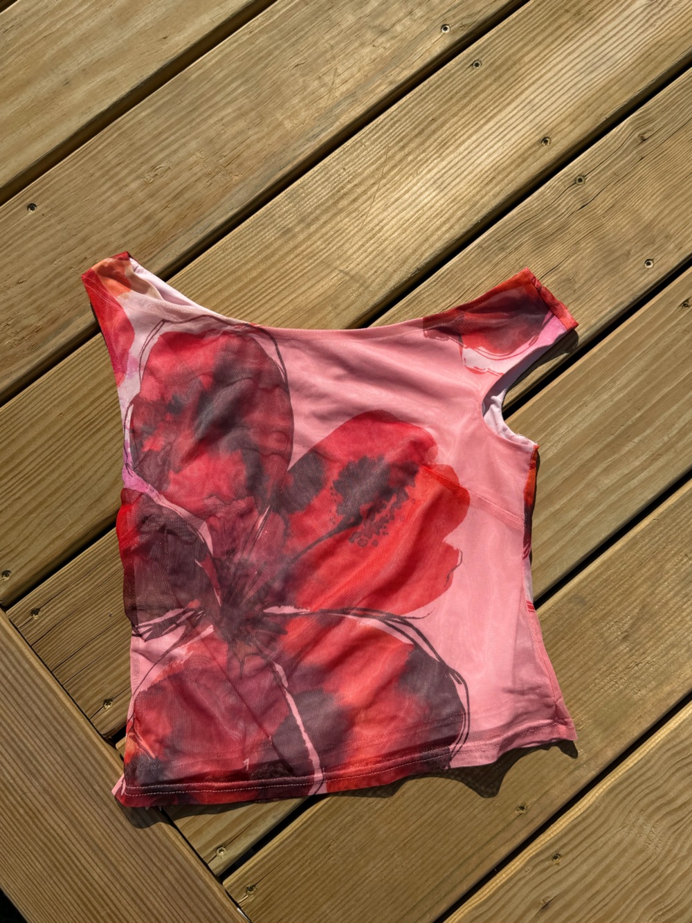Women’s Pink Floral Sleeveless Top